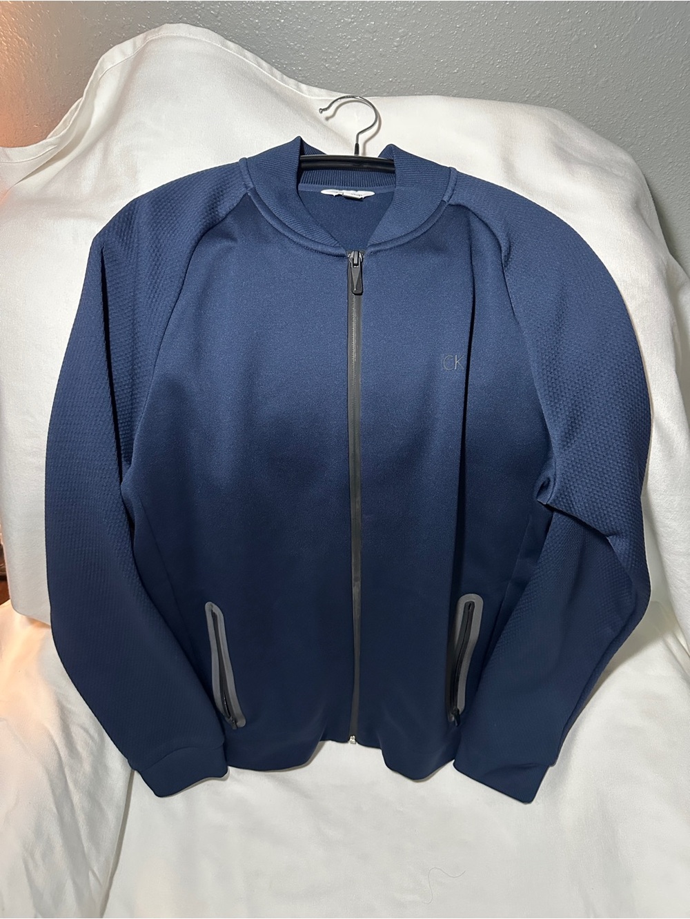 Calvin Klein Navy Blue Full-Zip Men's Sweater Jacket